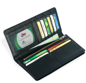 Hidex Long Leather Wallet with zipper Pocket